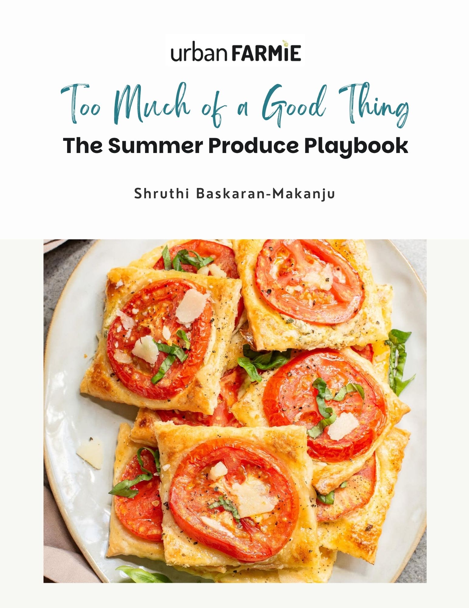 Tomato puff pastry tart on the cover